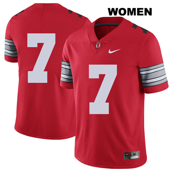Ohio State Buckeyes Women's Dwayne Haskins #7 Red Authentic Nike 2018 Spring Game No Name College NCAA Stitched Football Jersey RJ19W80LF